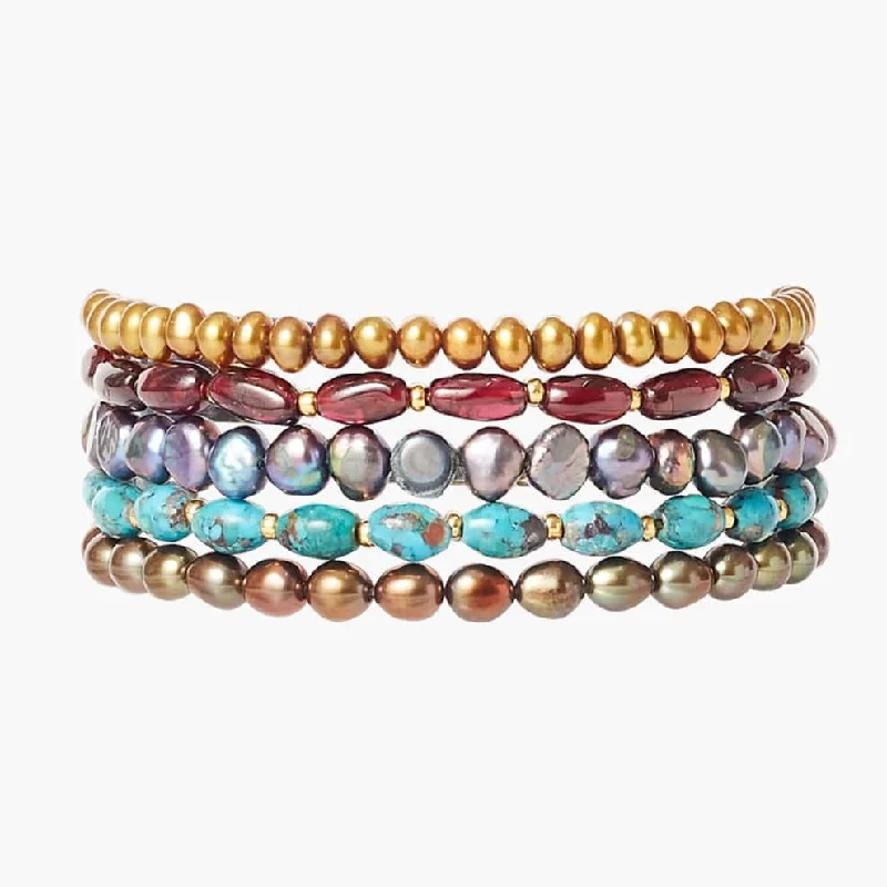 Fashionable Beaded Bracelets-Multi Mix Naked Wrap Bracelet