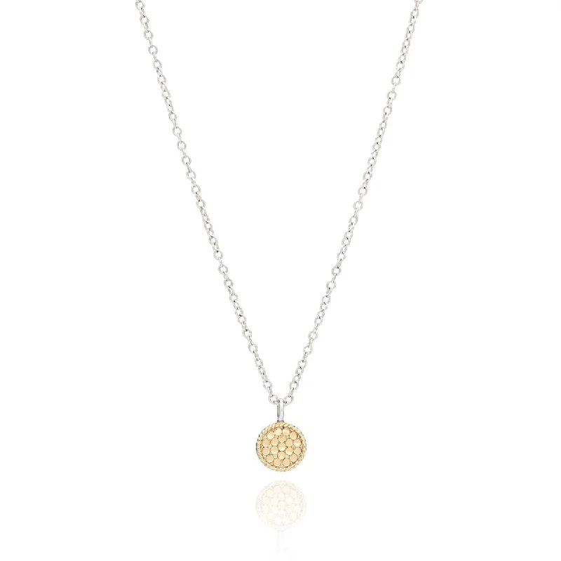 Stylish Adjustable Necklaces-Anna Beck 18ct Gold Vermeil Silver Reversible Circle Necklace