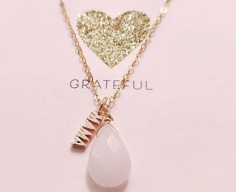 Beautiful Vintage Necklaces-Mama Rose Quartz Necklace