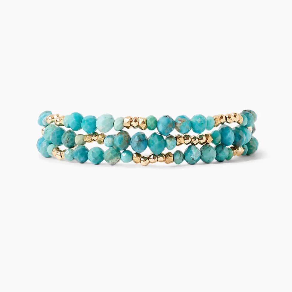 Sparkling Charm Bracelets-Turquoise Granada Naked Wrap Bracelet