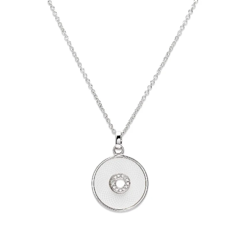 Luxury Gold Necklaces-Unique & Co Mother of Pearl Disc Necklace