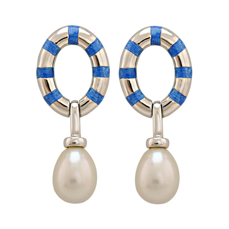 Affordable Silver Earrings-Earrings-South Sea Pearl (Enamel)