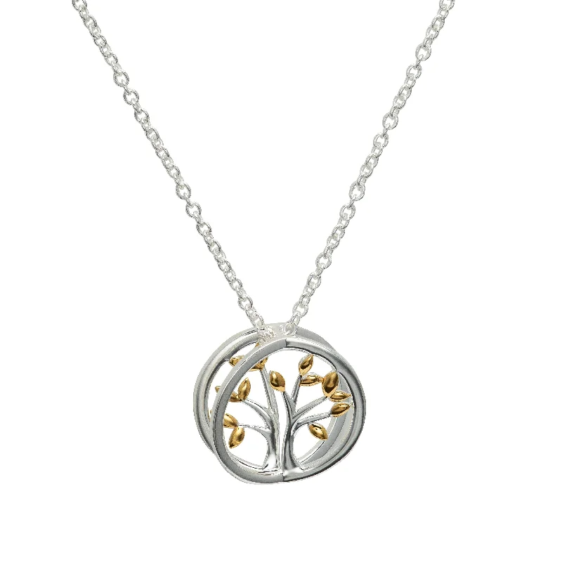 Trendy Birthstone Necklaces-Unique & Co Tree of Life - 18ct Gold Vermeil