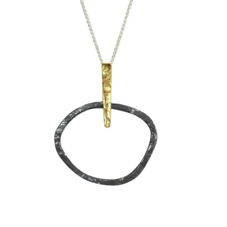 Gold Infinity Necklaces-Geometric Circle Pendant Necklace