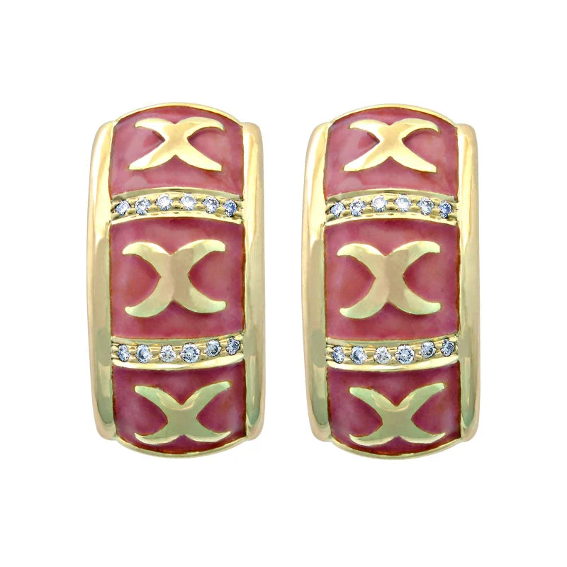 Designer Earrings-Earrings-Diamond (Enamel)