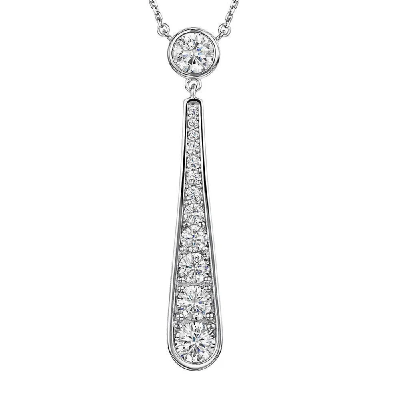 Luxury Wedding Necklaces-Teardrop CZ Pendant Necklace