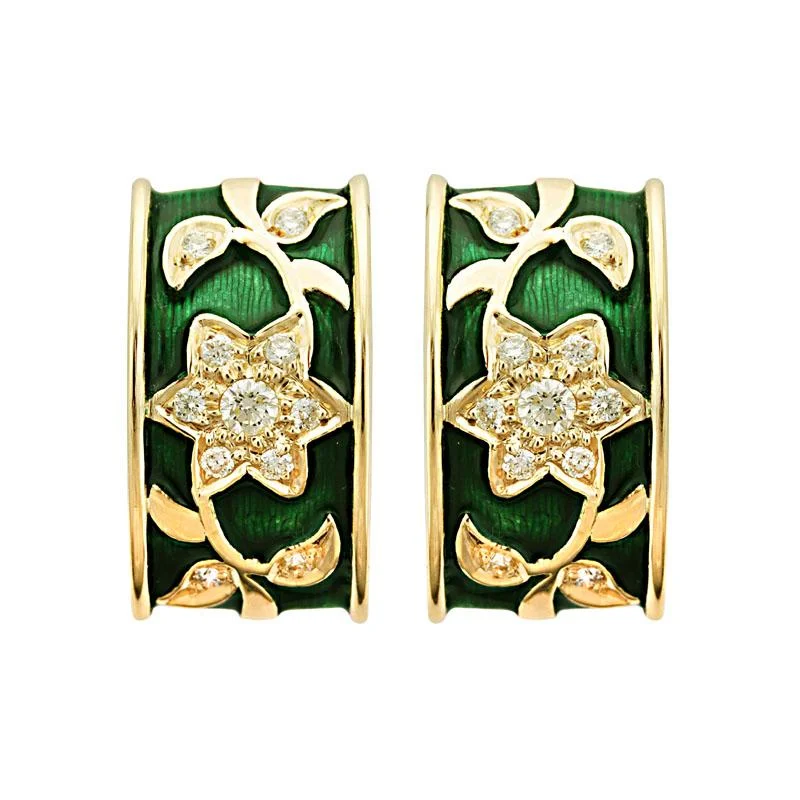 Beautiful Hoop Earrings-Earrings-Diamond (Enamel)  (2022A)