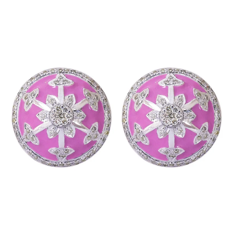 Luxury Gold Earrings-Earrings- Diamond (Enamel)  (264BS)