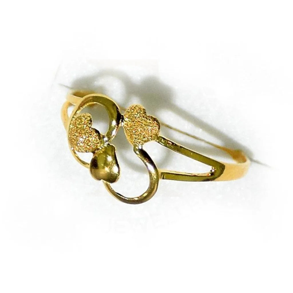 Fashionable Gemstone Rings for Men-Gold Triplet Heart Ring 18KT - FKJRN1309