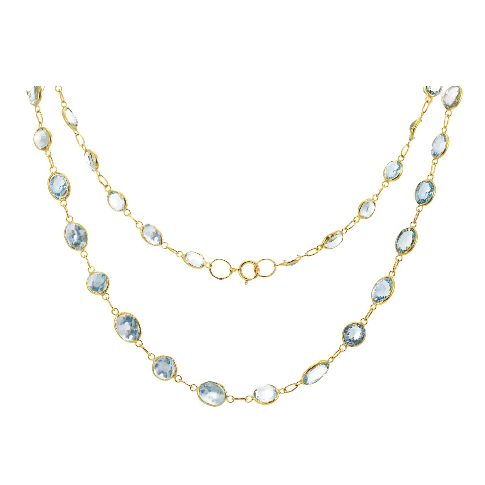 Beautiful Heart Pendant Necklaces-9ct Yellow Gold Aquamarine Necklace