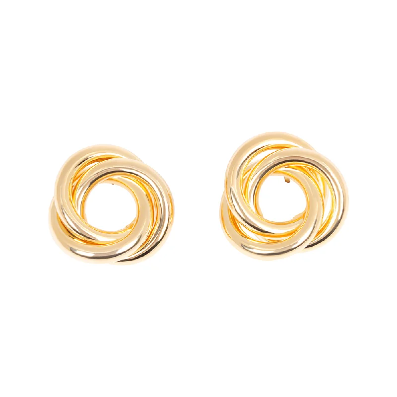 Premium Silver Earrings-THE GOLD LOLA STUDS