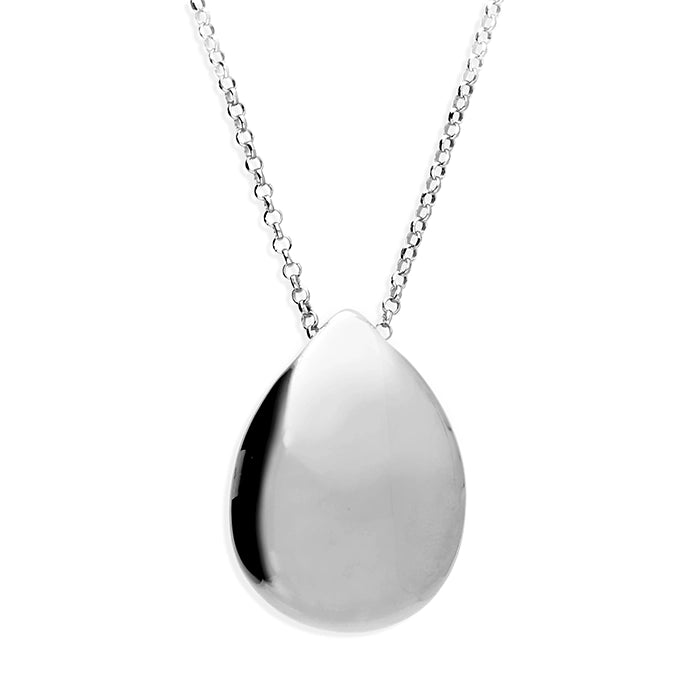 Beautiful Diamond Necklaces-Sterling Silver Teardrop Pendant Necklace