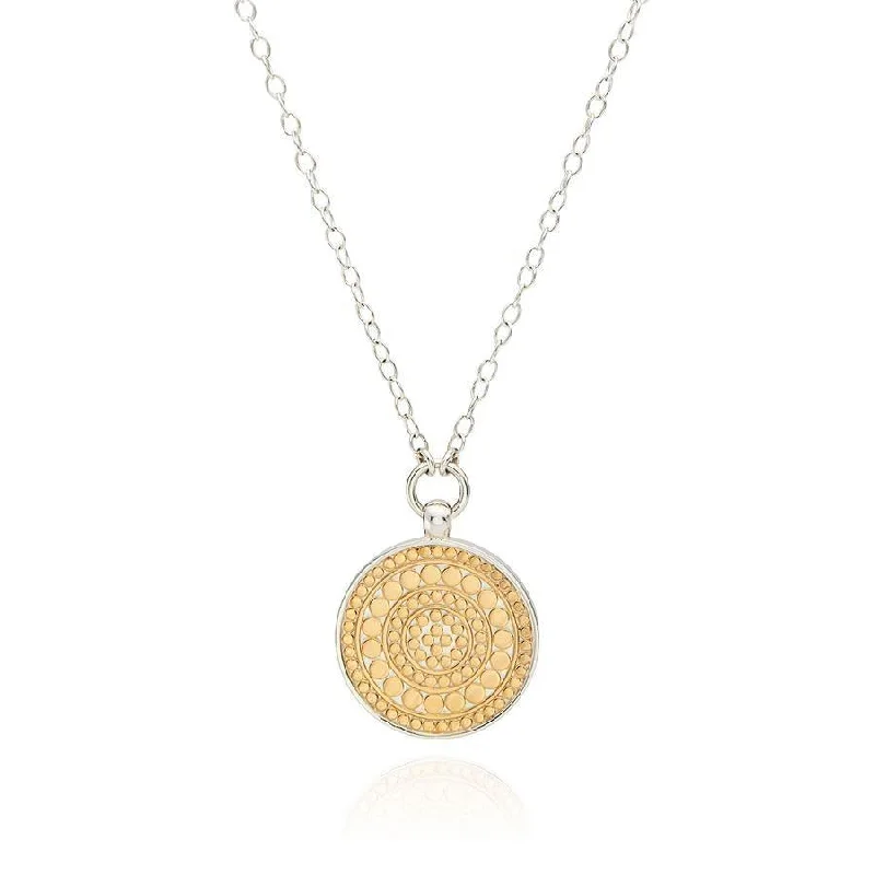 Classic Gold Choker Necklaces-Anna Beck Classic Reversible Disc Pendant Necklace