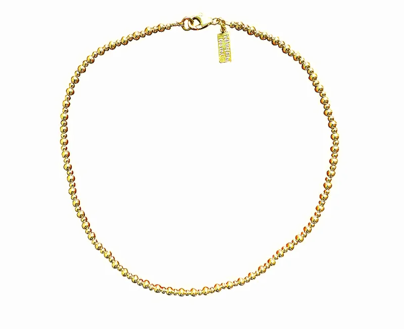 Fashionable Name Necklaces-Yaron Morhaim Gold Spheres Necklace