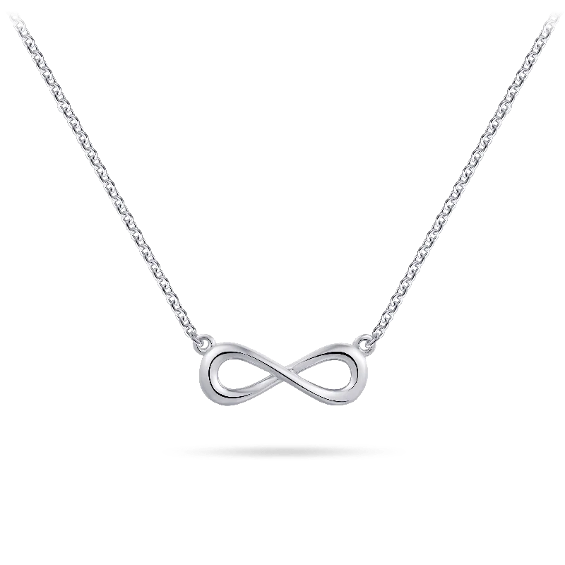 Unique Chain Necklaces-Sterling Silver Infinity Necklace