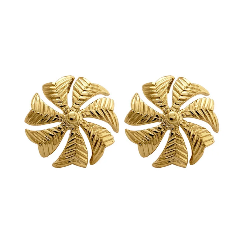 Fashionable Ear Cuffs-EARRINGS- PLAIN GOLD 18K GOLD