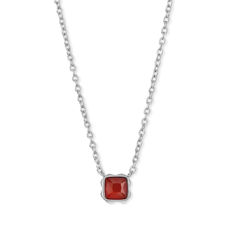 Diamond Choker Necklaces-Coeur De Lion January Birthstone Red Agate Necklace