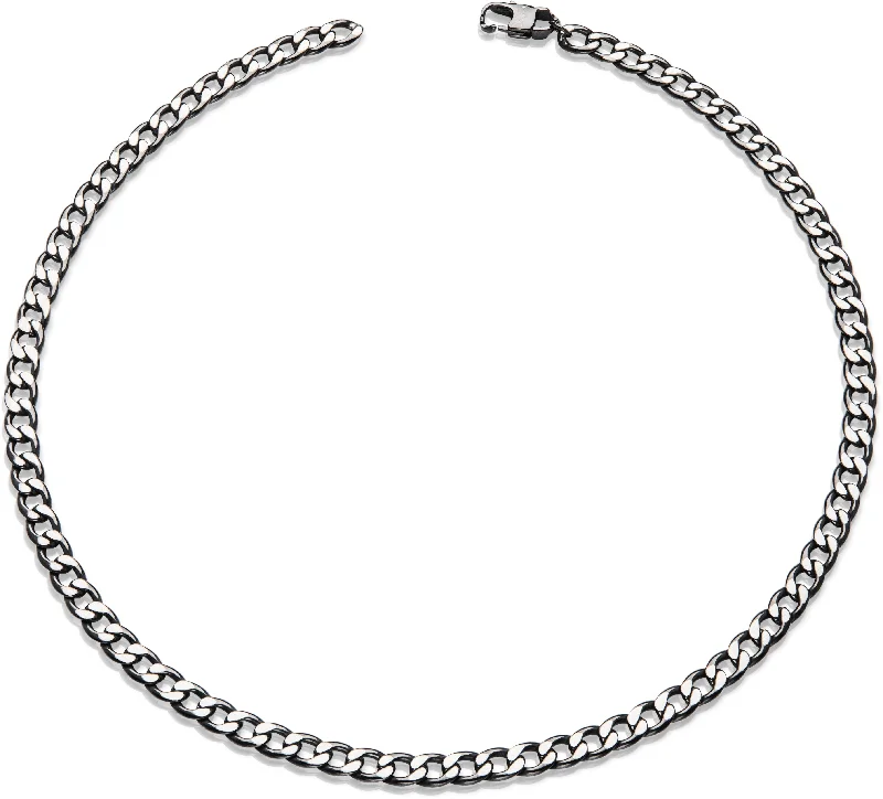 Trendy Choker Necklaces-Unique & Co Black Steel Necklace