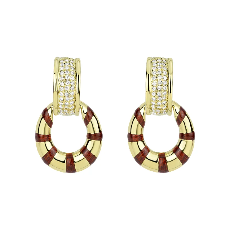 Trendy Pearl Earrings-Earrings - Diamond (enamel)