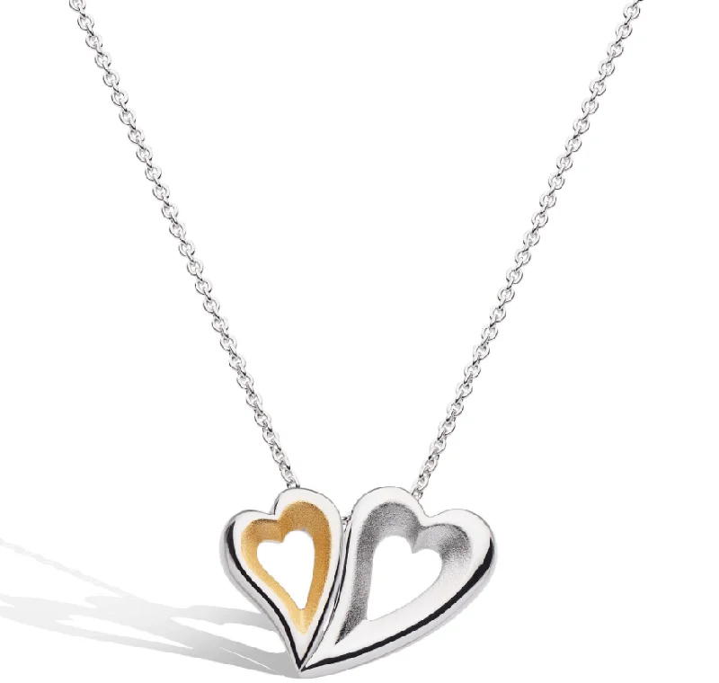 Beautiful Opal Necklaces-Kit Heath Desire Love Story Tender Together Gold Twinned Heart Necklace