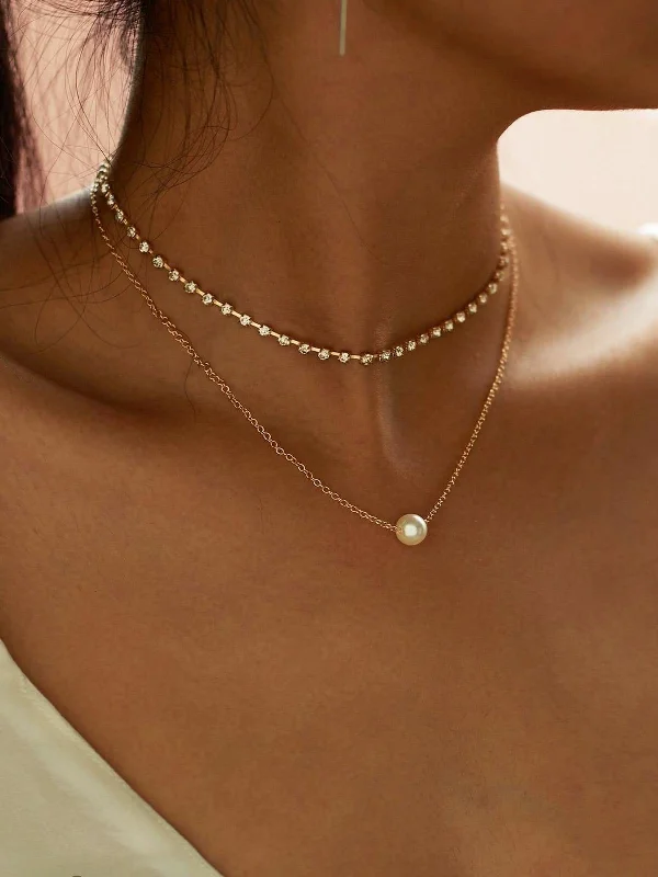 Customizable Gemstone Necklaces-Fresh Water Pearl Necklace