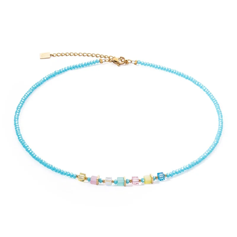 Simple Chain Necklaces-Coeur De Lion Joyful Colours Turquoise Multicolour Earrings