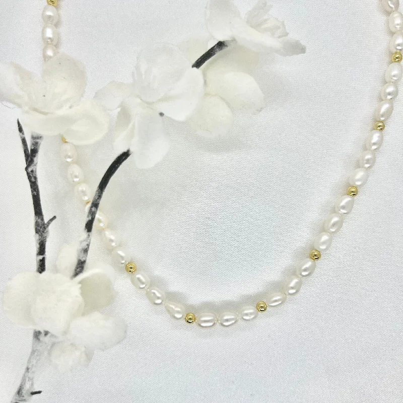 Luxury Pendant Necklaces-18k/ 925 Vermeil Freshwater Pearl Necklace