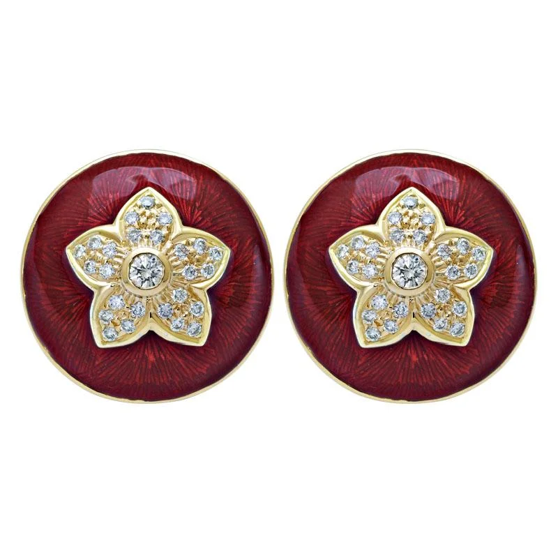 Customizable Earrings-Earrings-Diamond (Enamel)  (11CM)