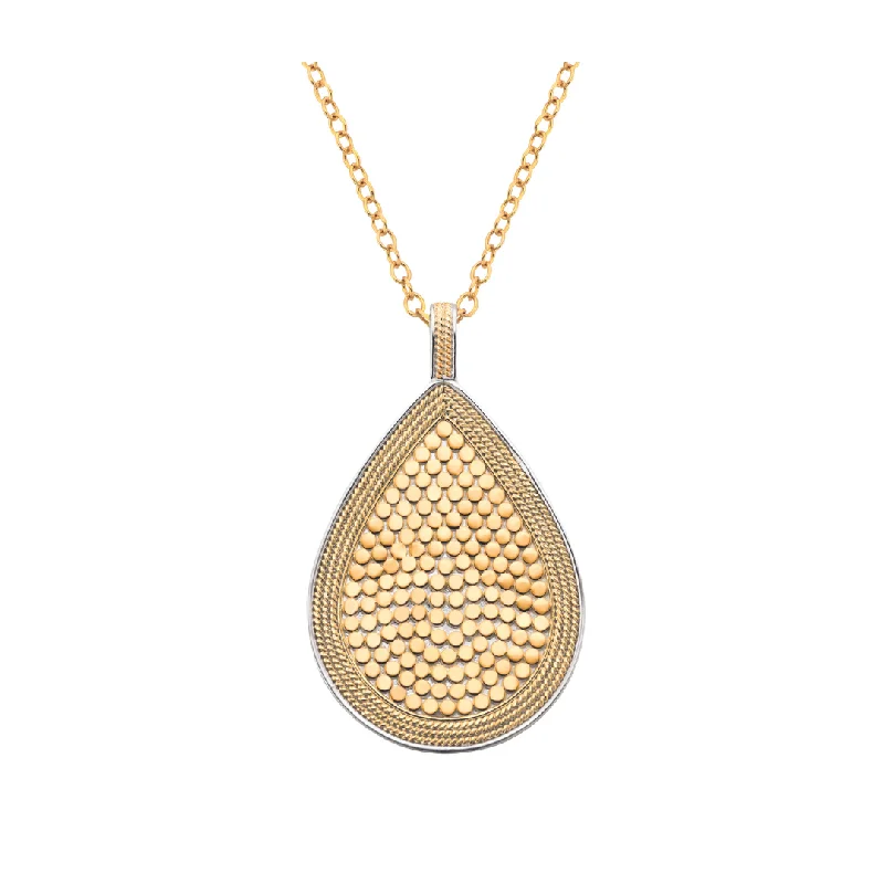 Bridal Necklaces-Anna Beck Gold Teardrop Necklace