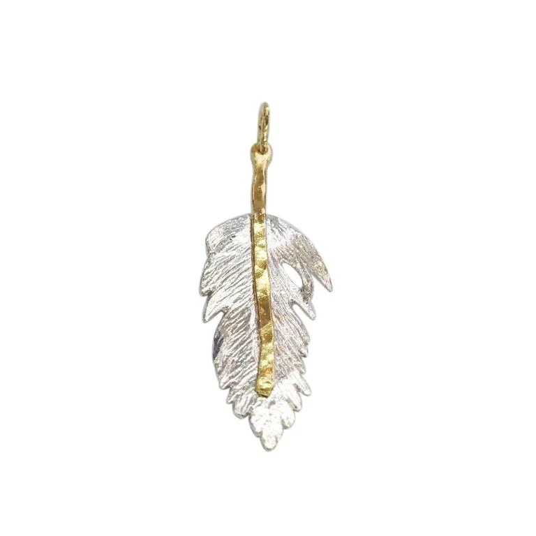 Adjustable Necklaces-Saphirim Feather Pendant