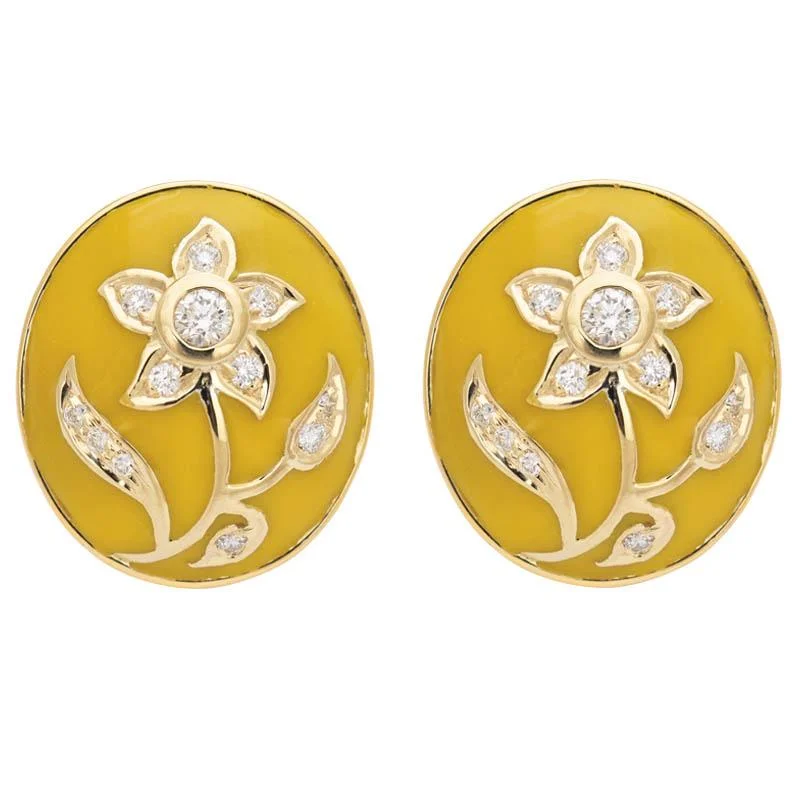 Bridal Earrings-Earrings- Diamond (Enamel)  (2188E)