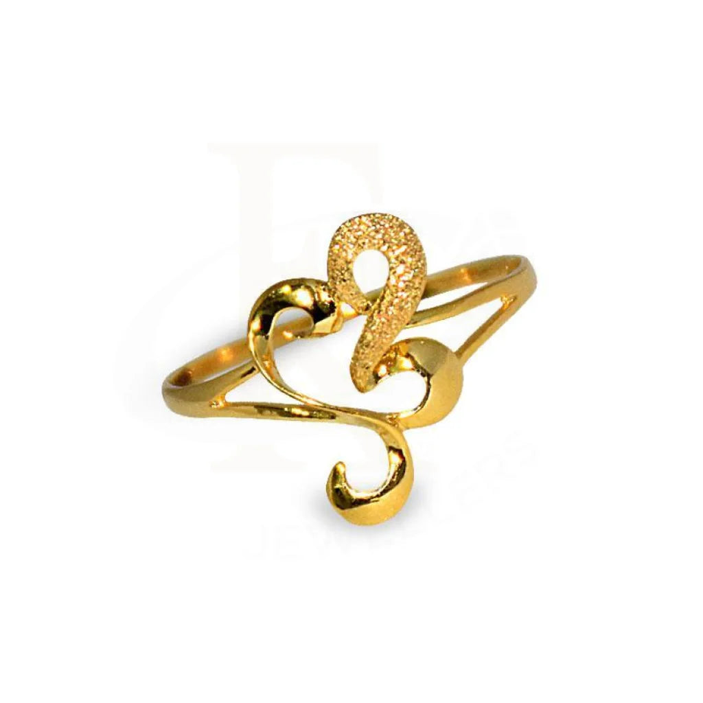 Elegant Wedding Ring Sets-Gold Twisted Heart Ring 18KT - FKJRN1307