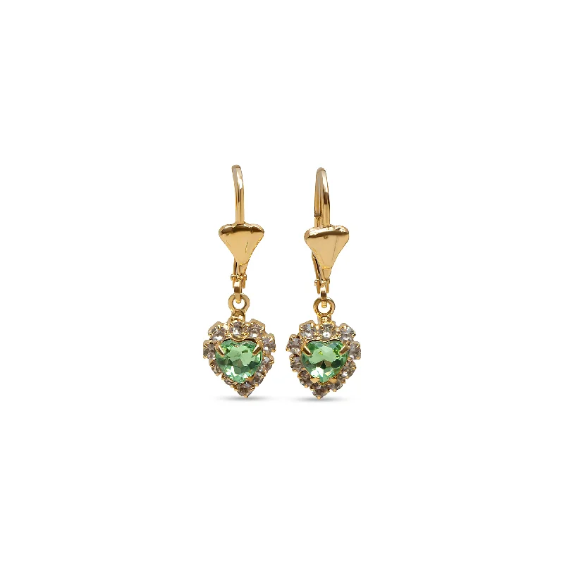 Artistic Earrings-THE DEIS EMERALD HEART EARRINGS