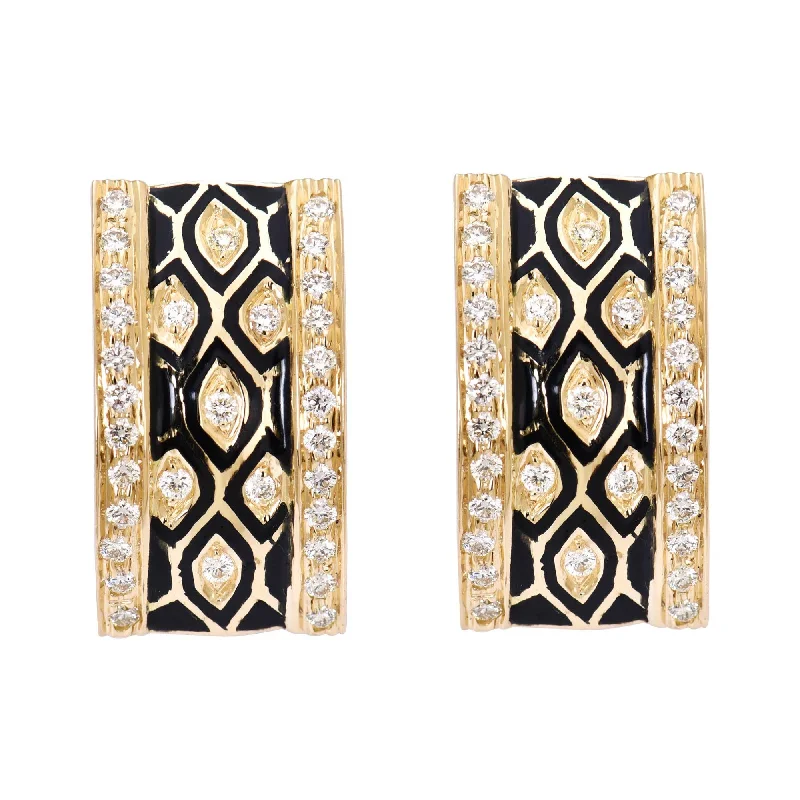 Trendy Ear Cuffs-Earrings- Diamond (Enamel)  (2190C)