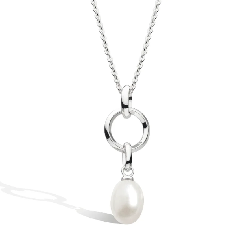 Luxurious Silver Necklaces-Kit Heath Revival Astoria Pearl Drop Necklace