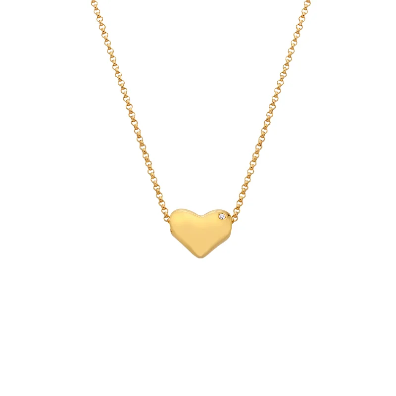 Stunning Pendant Necklaces for Brides-Hot Diamonds Gold Vermeil Heart Pendant Necklace