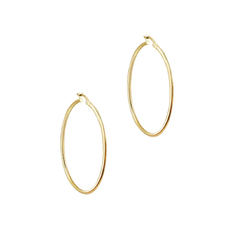 Stylish Hoop Earrings-THE ESSENTIAL 10KT GOLD HUGGIE HOOP EARRINGS (LARGE)