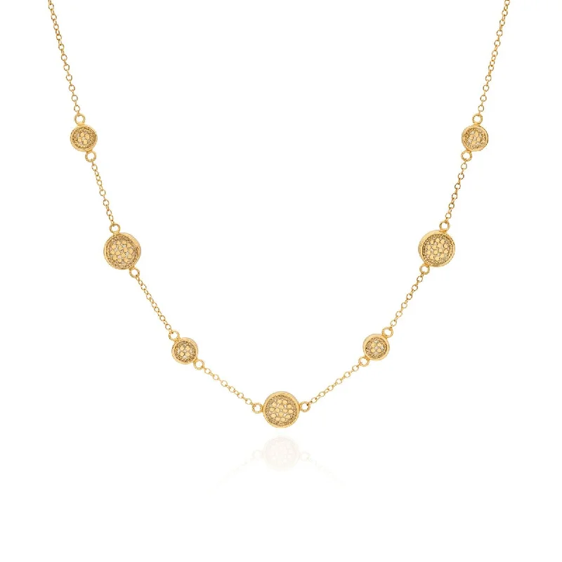 Dainty Necklaces for Women-Anna Beck Classic Gold Station Necklace