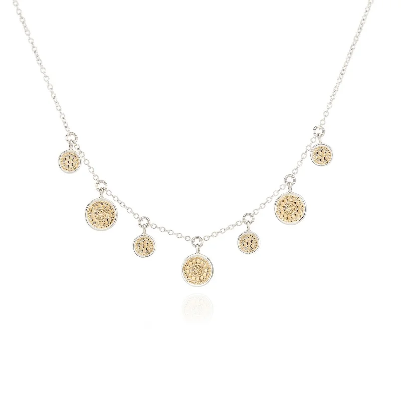 Elegant Pearl Pendant Necklaces-Anna Beck Classic Coin Charm Collar Necklace