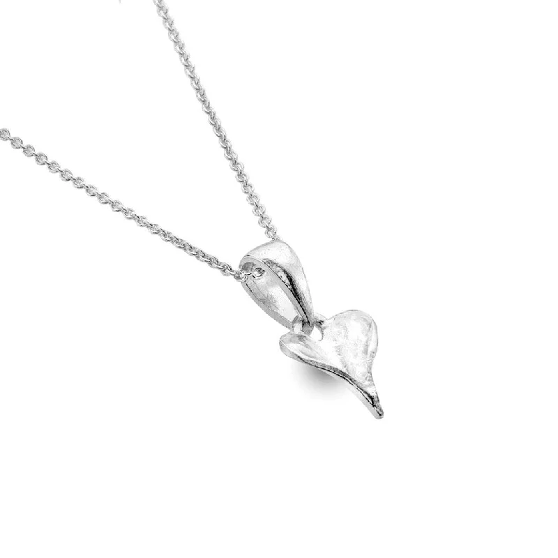 Long Pendant Necklaces-Sea Gems Petite Heart Leaf Necklace