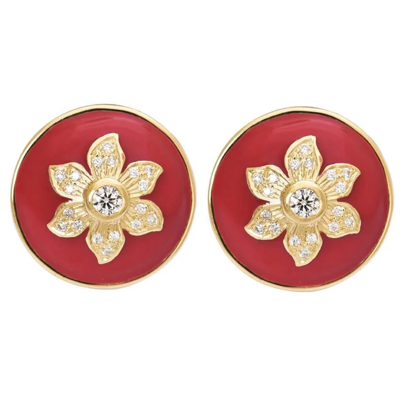 Big Statement Earrings-Earrings- Diamond (Enamel)  (2189G)