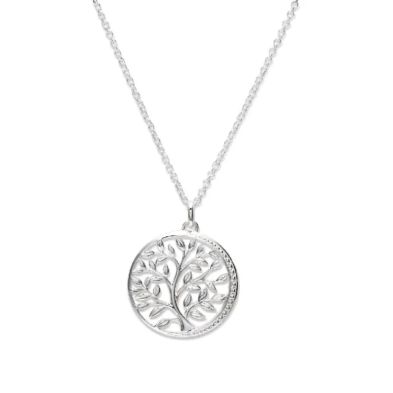 Statement Chain Necklaces-Unique & Co Sterling Silver Tree Necklace