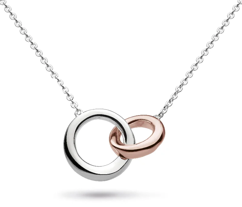 Classic Diamond Necklaces-Kit Heath Bevel Cirque Link Necklace in Rose Gold