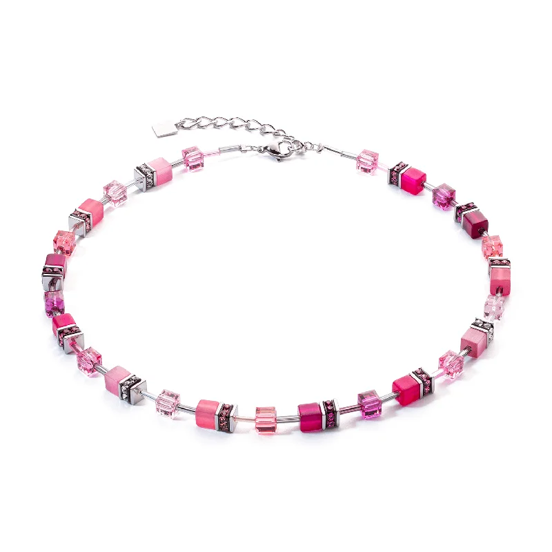 Fine Gemstone Necklaces-Coeur De Lion GeoCUBE® Iconic Viva Magenta Necklace