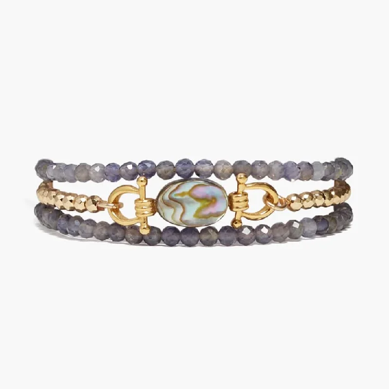 Adjustable Chain Bracelets-CHEVAL NAKED WRAP BRACELET IOLITE