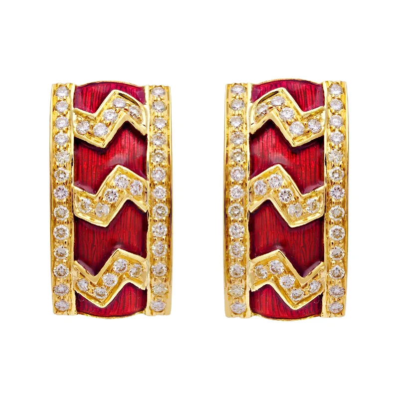 Statement Earrings-Earrings-Diamond (Enamel)  (2106I)