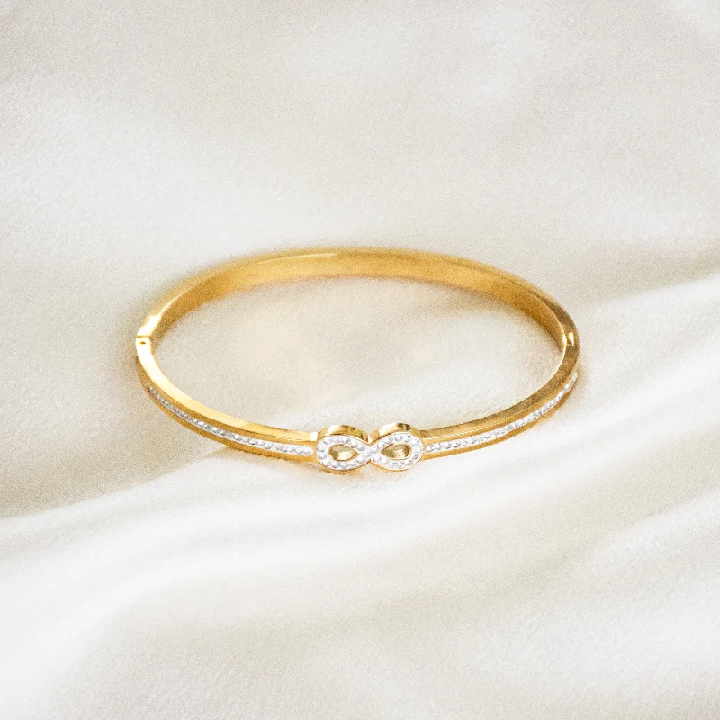 Retro Style Bangles-Studded Infinity Bangle