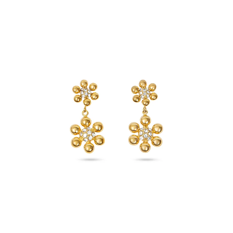 Colored Gemstone Earrings-THE PAVE CLUSTER EARRING STUDS