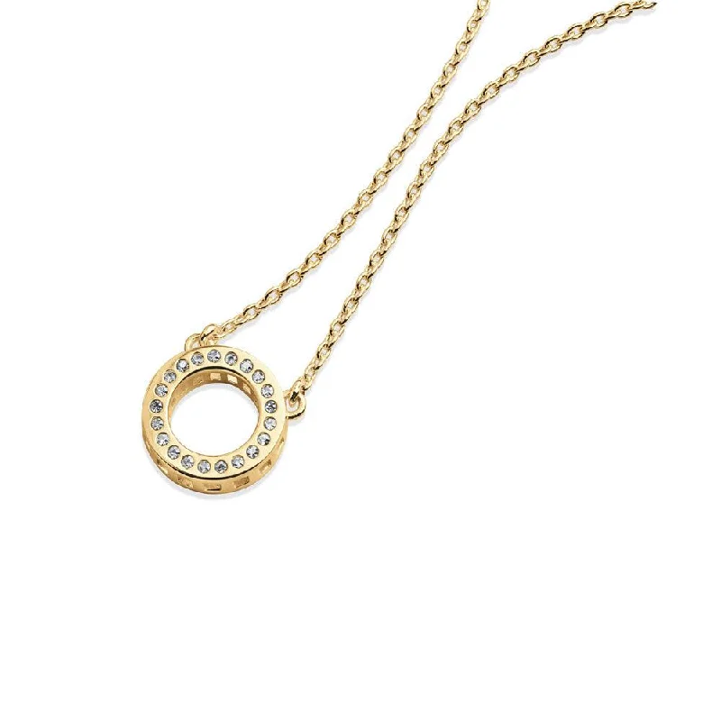 Fashionable Heart Shaped Necklaces-Art Deco Halo Pendant in Gold