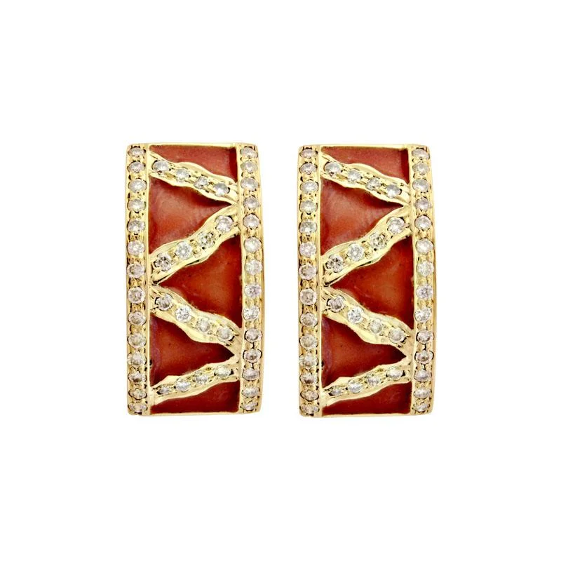 Luxury Stud Earrings-Earrings-Diamond (Enamel)  (1988A)